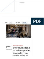 Women in The Workforce - Downturns Tend To Reduce Gender Inequality. Not Under Covid-19 - Finance & Economics - The Economist