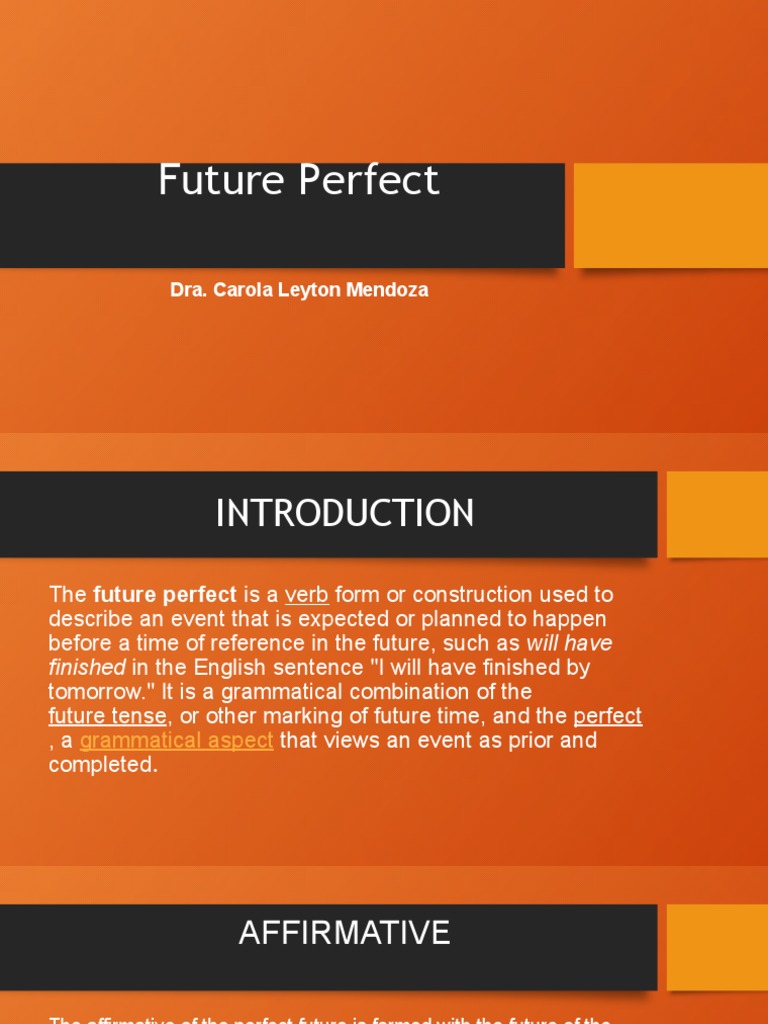 Future Perfect Tense Guide | PDF
