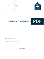 Ductility of Bituminous Materials