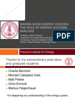 Making Good Energy Choices: The Role of Energy Systems Analysis