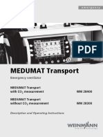 Weinmann Medumat Transport Emergency Ventilator - User Manual PDF