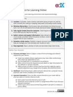 Logistics Checklist For Learning Online PDF