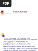 Interlanguage in SLA PDF