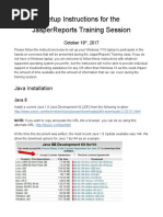 JasperReports Training Setup Instructions