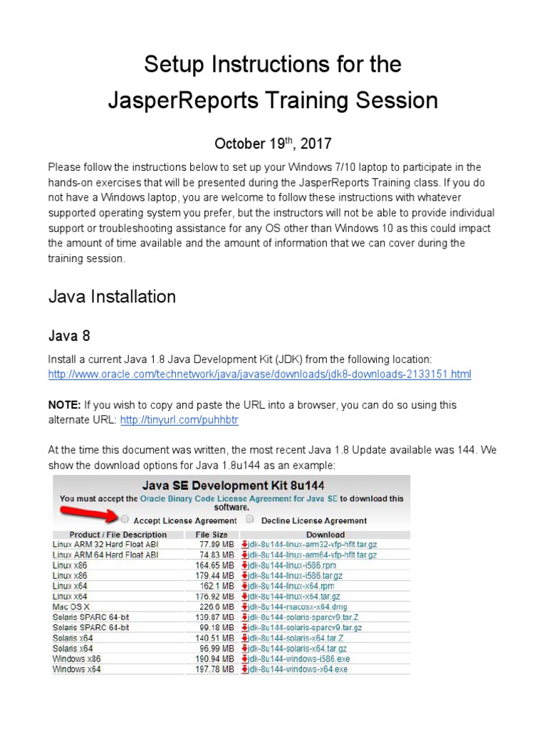 JasperReports Training Setup Guide | PDF | Eclipse (Software) | Button ...