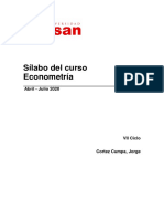 Econometría (Silabo 2020-1)