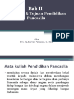 Landasan & Tujuan Pendidikan Pancasila: Bab II