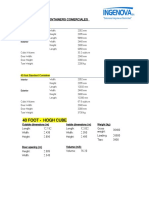 Dimensiones de Containers Comerciales