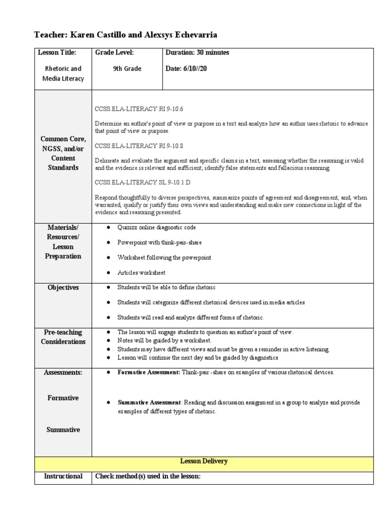 Malt 606 Mini-Lesson Udl Lesson Plan | PDF | Applied Psychology ...