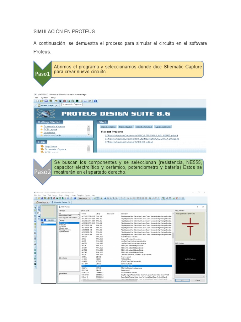 Simulación de Circuitos en Proteus | PDF