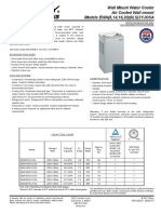 Specifications: Wall Mount Water Cooler Air Cooled Wall Mount Models EWA (8,14,16,20) (N, S) 3YJOSA