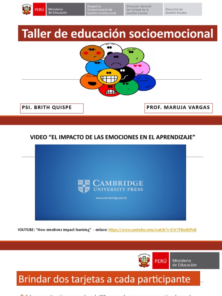 Taller de Habilidades Socioemocionales | PDF | Las emociones ...