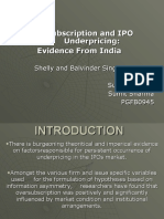 Oversubscription and IPO Underpricing: Evidence From India
