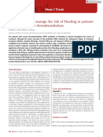 How I Assess and Manage The Risk of Bleeding in Patients Treated For Venous Thromboembolism