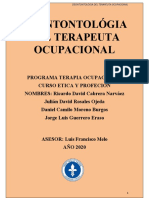 Deontontológia Del Terapeuta Ocupacional