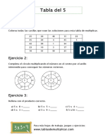 Fichas de La Tabla Del 5 ws1 PDF