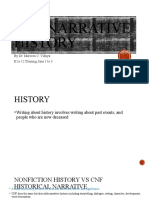 The Narrative History: by Dr. Maricon C. Viduya K To 12 Training June 1 To 3
