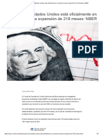 Economía de Estados Unidos está oficialmente en recesión; termina expansión de 218 meses_ NBER