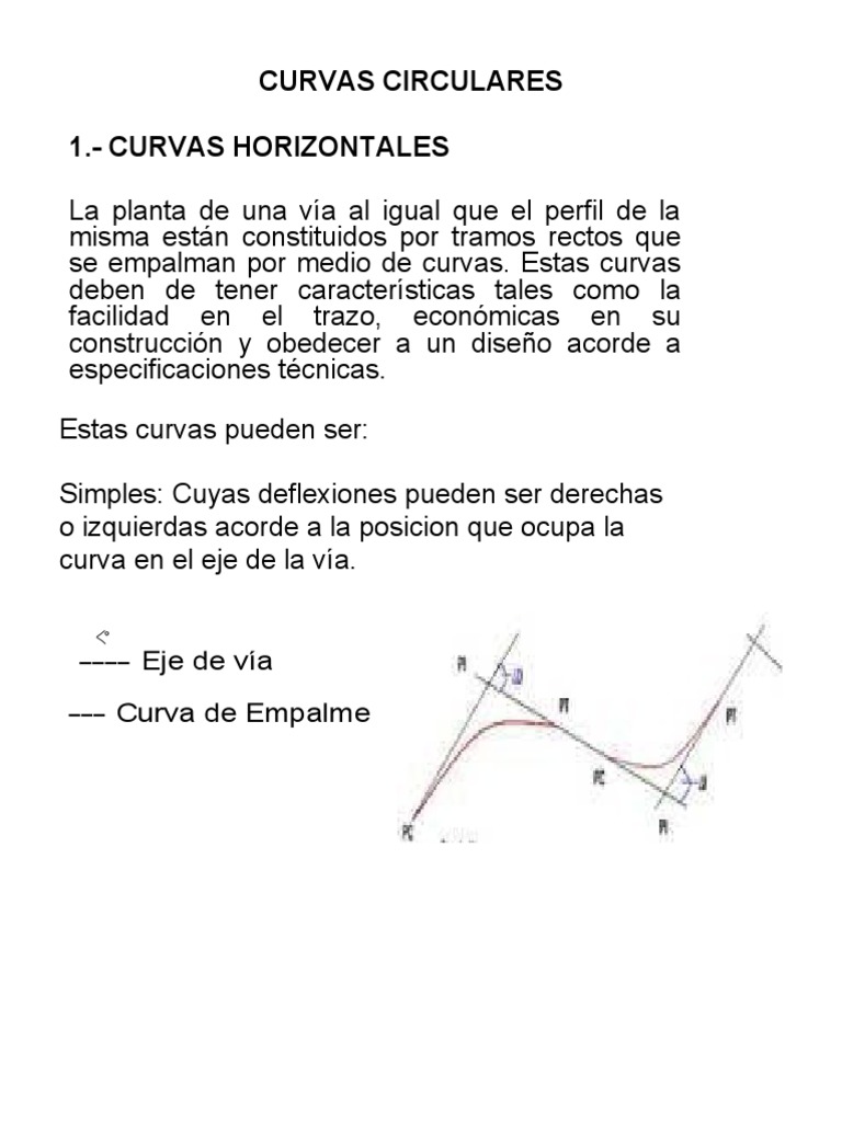 Tipos y Aplicaciones de Curvas Circulares | PDF | Sistema de ...