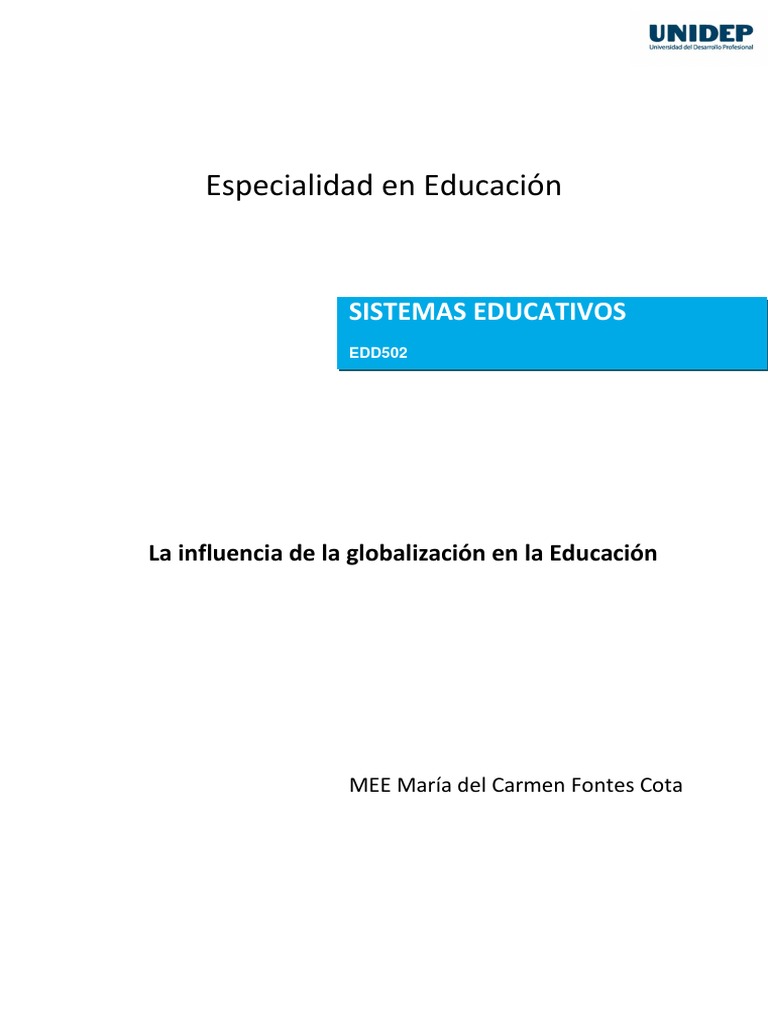 La Influencia de La Globalización en La Educación | PDF | Globalización ...