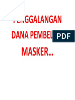 Penggalangan Dana Pembelian Masker