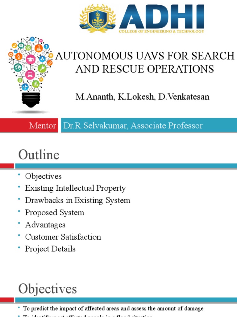 Autonomous UAVs For Search and Rescue Operations | PDF
