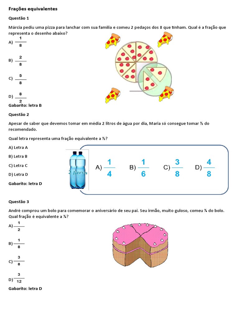 Frações equivalentes