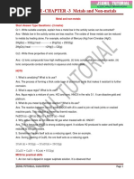 CLASS-10TH - CHAPTER - 3 Metals and Non-Metals