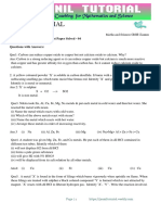 Jsunil Tutorial: 10th Metals and Non-Metals Test Paper Solved - 04