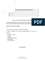 Instrumento de Evaluación N°2. "Tabulación de La Información"