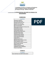 Inscrições Prévias PS Edital Nº021