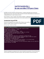 Instalación y configuración del servidor FTP proFTPd en Linux