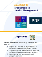 Introduction To Safety & Health Management
