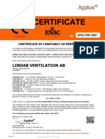 Certificate: Lindab Ventilation Ab