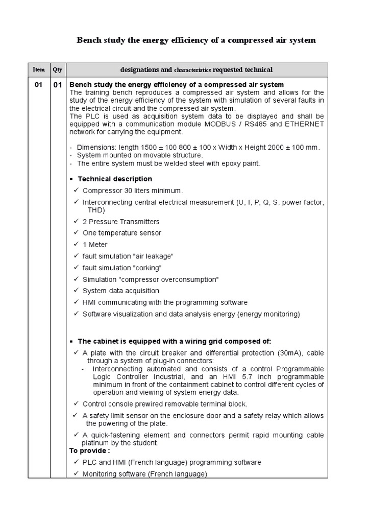 Energy Efficiency Of A Compressed Air System Pdf Programmable Logic