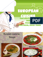 European Cuisine: Ivan Gnatyuk, Elodie Dubois, Desislava Dimitrova, Nikos Tegos