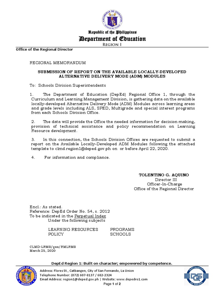Submission of ADM Modules Report | PDF | Learning | Business
