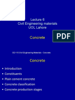 Civil Engineering Materials UOL Lahore: Concrete