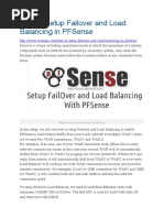 How To Setup Failover and Load Balancing in PFSense