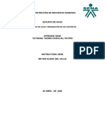 Estudio de caso  terminación de contrato laboral