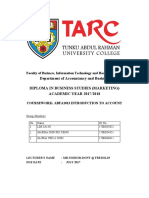 Department of Accountancy and Business Diploma in Business Studies (Marketing) ACADEMIC YEAR 2017/2018