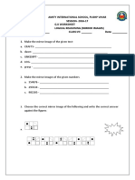 Amity International School, Pushp Vihar SESSION-2016-17 G.K Worksheet Logical Reasoning (Mirror Images) Name: - CLASS:VII - Date