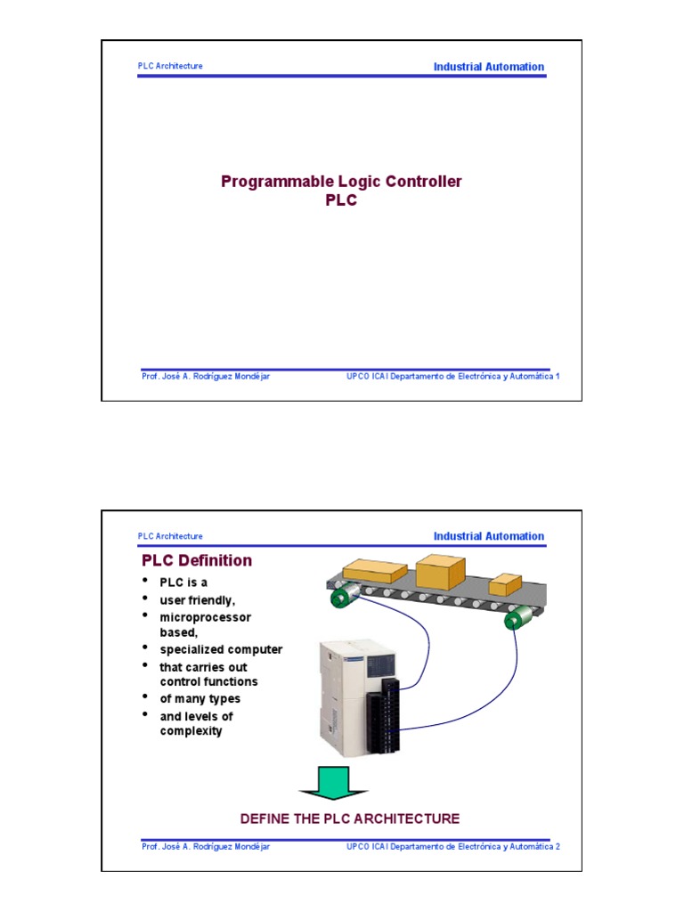 Programmable Logic Controller PLC | PDF | Programmable Logic Controller ...