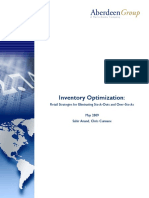 Inventory Optimization:: Retail Strategies For Eliminating Stock-Outs and Over-Stocks May 2009 Sahir Anand, Chris Cunnane