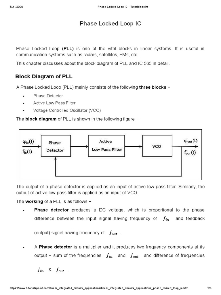 Phase Locked Loop Pdf