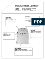 Seam and Stitch Analysis of A Garment PDF