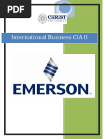 Emerson Electric IB CIA II