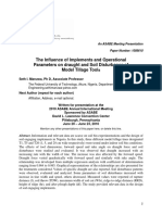 The Influence of Implements and Operational Parameters on Draught and Soil Disturbance