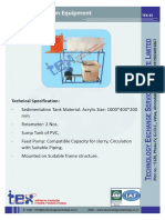 Sedimentation Equipment TEX 45 Technical Spec