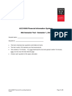 ACC10008 Financial Information Systems Mid Semester Test - Semester 1, 2020